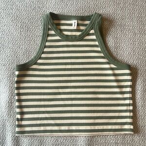 Kotn cropped striped high neck tank